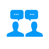 Vector of Two Men Talking