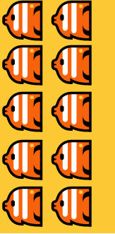 Basic addition question using fish as visual presentation