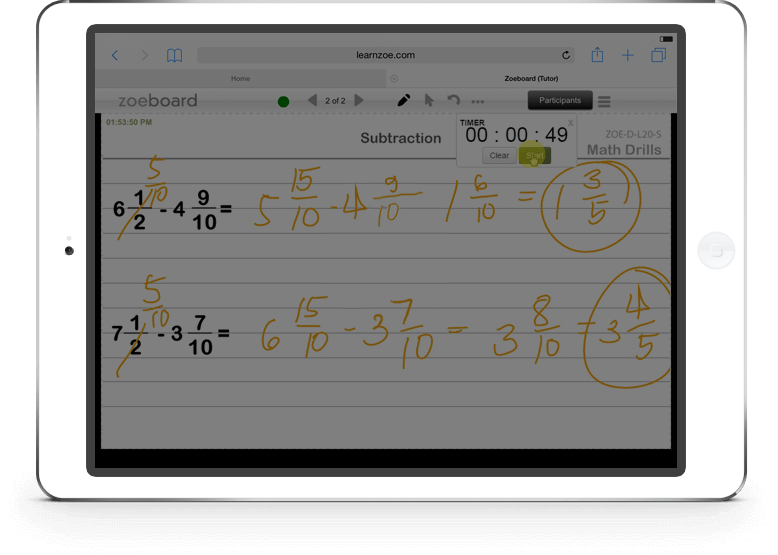 Screenshot of Learn Zoe ZOE Board